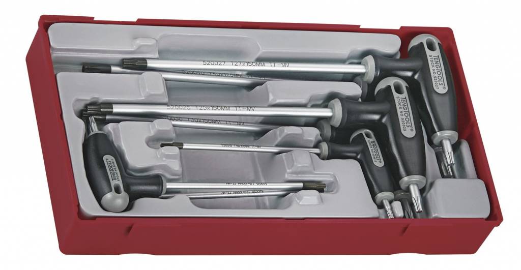 Torxset with T-hendel Tc-tray 10 till 40  Fits: > Universal