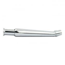 Trumpet universal upswept left muffler 20-1/2" long chrome Fits: > 1 3/4" diameter headers.