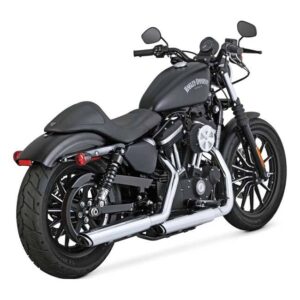 Twin Slash 3 inch Mufflers Black or Chrome - Fits:> 14-22 Sportster XL