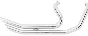 Upswept Exhaust Double Barrels  Fits:> 1986-2005 FLST/ FXST Softail
