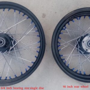 Wheel set black 3 x 16 inch