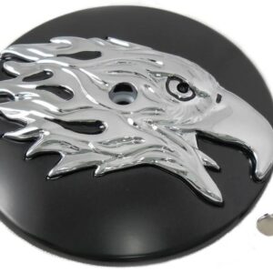 air cleaner Round Eagle Cover- Black Fits: > 2000-2015 Softail