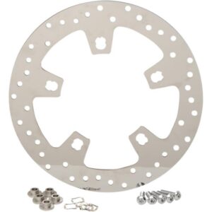 brake rotor polished stainless steel drilled - for 14 - 16 FLHT/ FLHX/ FL TRX