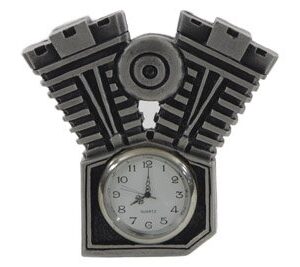 clock with silver patina finish Fits: > Universal