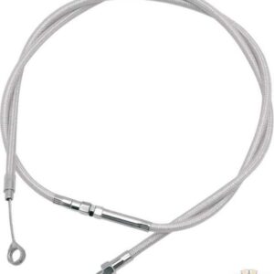 clutch cable - Braided Clear Coated  Fits:> 86-up XL Sportster