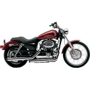 exhaust 3 inch slip-on mufflers chrome; for 04-13 XL Sportster