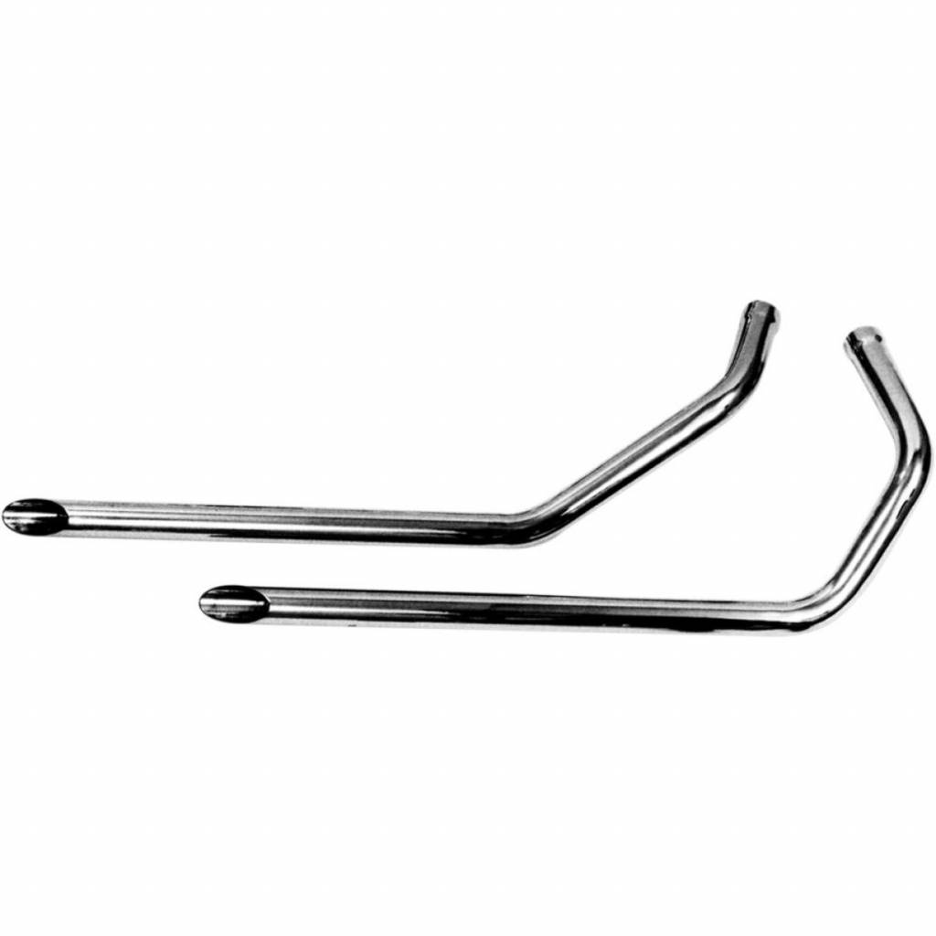 exhaust Chrome 40 inch slash cut drag pipes  Fits: > 86-03 XL with rigid frame