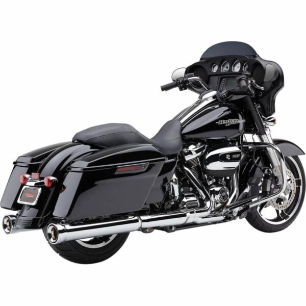 Exhaust nh series slip-ons chrome or black - fits:> 2017 touring flh/flt