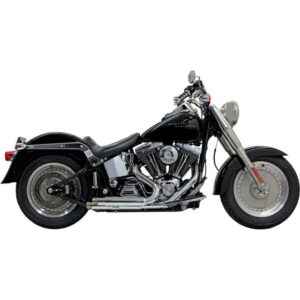 exhaust Pro-Street Slash Cut Chrome/Black - Softail86-15