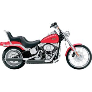 exhaust Slip-On Muffler - Black Fits:> 07-16 FLSTF Fatboy