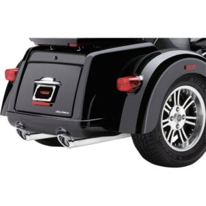 exhaust Slip-On Twin Mufflers - Chrome for Tri-glide