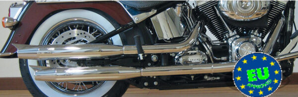 Exhaust slip-on mufflers royal fits:> fxsb breakout