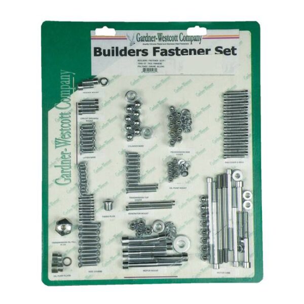 Fastener builders set allen - chrome