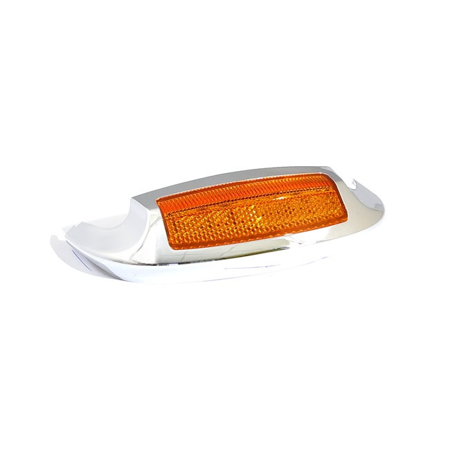 front fender tip with amber light Black or Chrome Fits: > 14-21 Touring