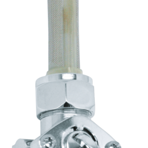 gas tank petcock with nut connection black or chrome