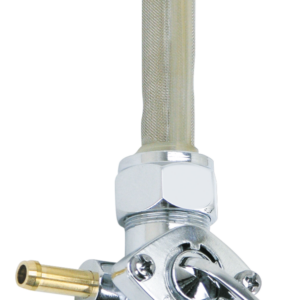 gas tank petcock with nut connection black or chrome