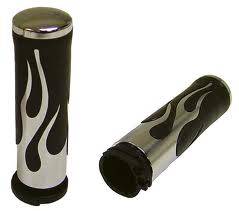 handlebars Chrome flame grip set