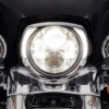 Headlight bezel black or chrome with clear running lightsfits 2014 to present flht electra glide flhx street glide and flhtcutg tri glide 3