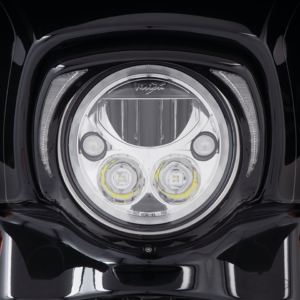 headlight bezel  black or chrome  with clear running lights