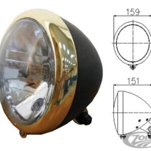 headlight black and bronze