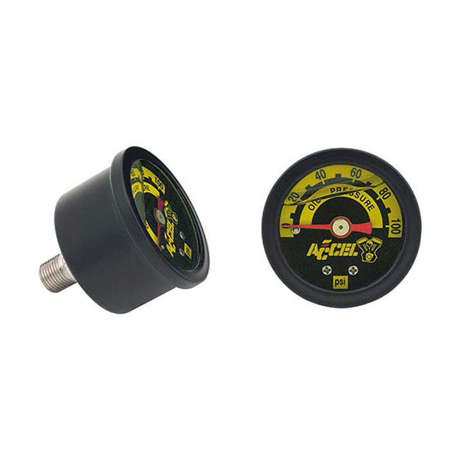 oil pressure gauge 100 psi black or chrome Fits: > Universal