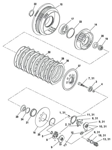 primary Clutch parts for 1991 to present evolution sportster& air cooled Buell