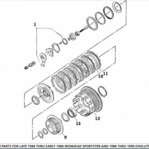 primary Inner Clutch Hub Sportster XL 86-90