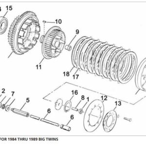 primary clutch parts for 1984 - 1989 Big Twin