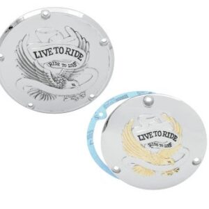 primary derby cover steel Chrome- or gold-plated eagle Fits:> 1970-2013 models.