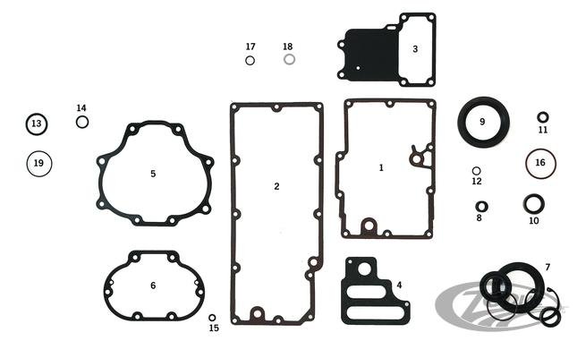 transmission gaskets and seals kit BT 07-up Fits:> 6 speed models 2007-up