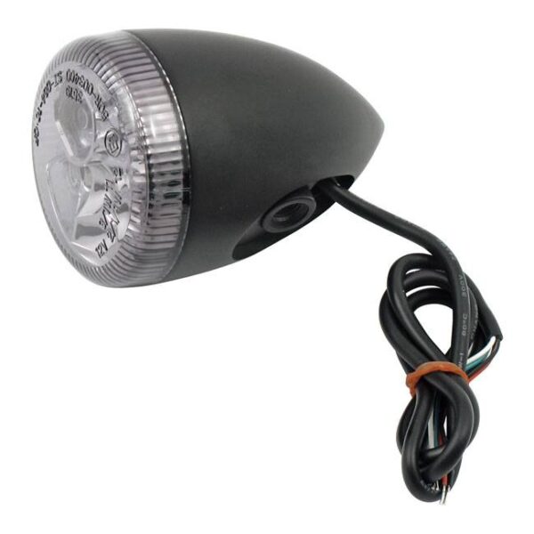 Turn signal led 3in1 bullet black or chrome with smoke lens