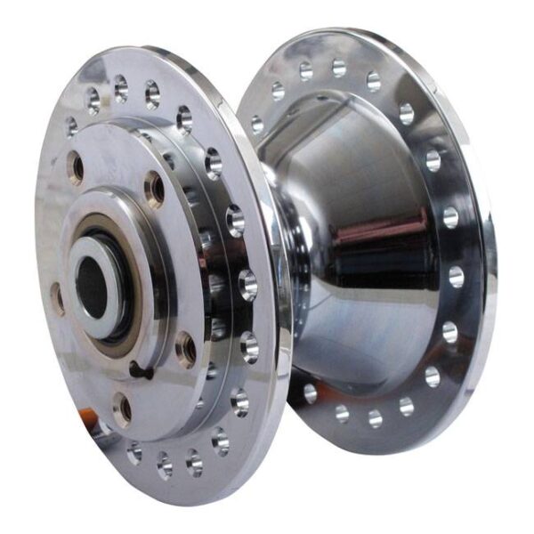 Wheel front hub chrome plated aluminum - fits:> 78-83 xl fx fxr with dual brake rotor