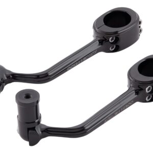 Forged Highway Peg Mounts Accepts HD Type Shifter Pegs (5/16”-24) Black Anodized