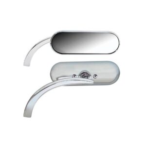 Mini-Oval Micro Mirror Chrome Left