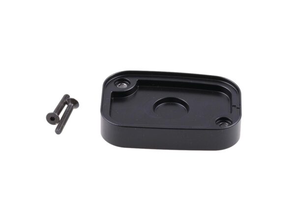 Front Brake Master Cylinder Cover Racing Black Cut