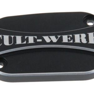 Front Brake Master Cylinder Cover WIth Cult Werk Lettering Black