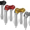 6" clubstyle pullback risers with silver clamp silver 1"