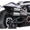 V performance 2 in 2 muffler set for sportster s models endcap tracker carbon satin 2