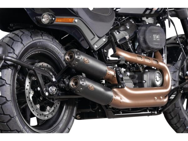 Double Slip-On Muffler Set Endcap Tracker Carbon Black Ceramic Coated