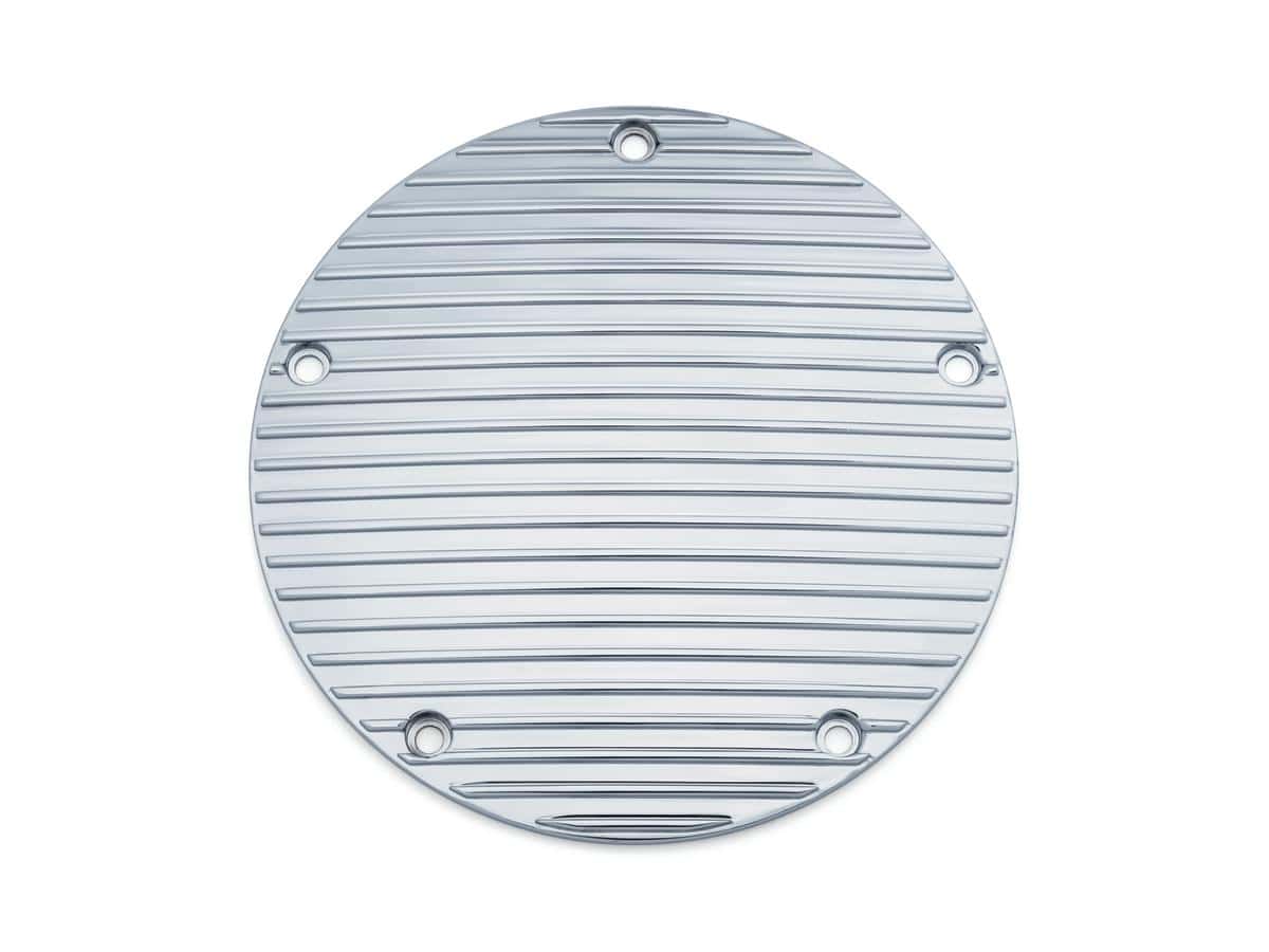 Finned derby cover chrome 1 Kuryakyn
