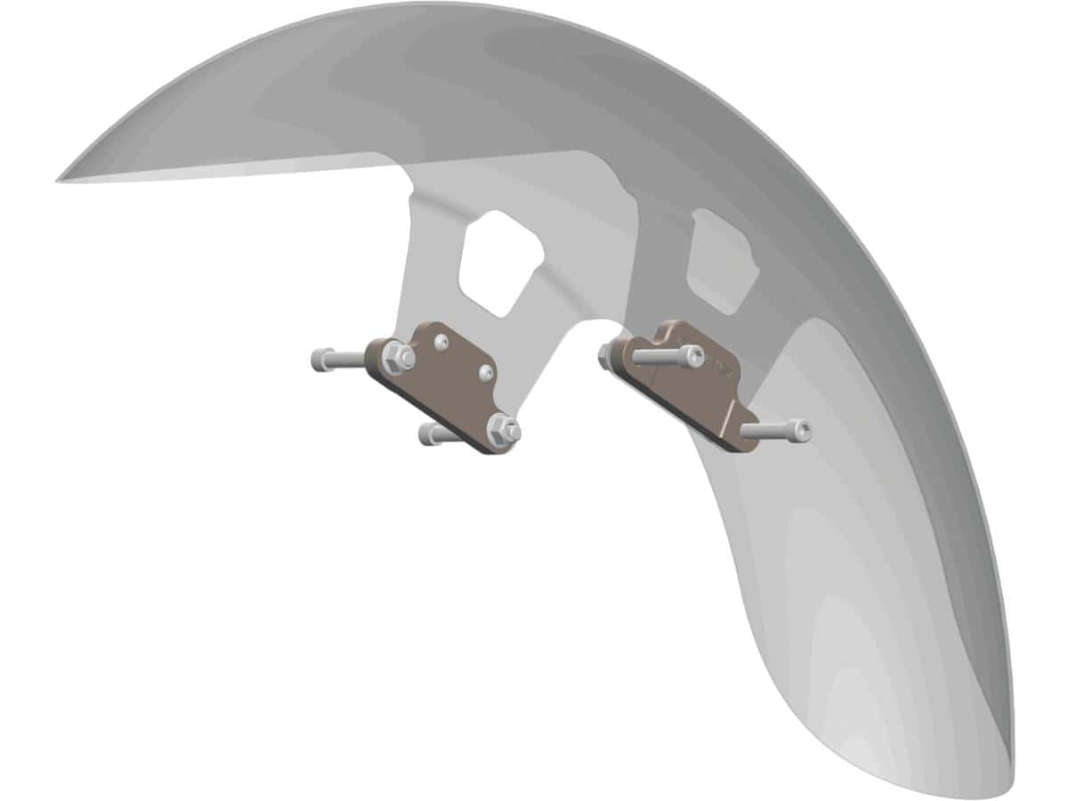 Street-cut 21" steel front fender for touring models raw Street-cut 21" steel front fender for touring models raw