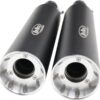 Revtech performance slip on muffler for sportster black powder coated 2