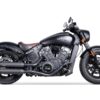 Double slip-on muffler set endcap chubby black ceramic coated