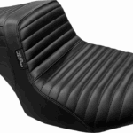 Le Pera, Tailwhip Pleated 2-Up Seat. Black