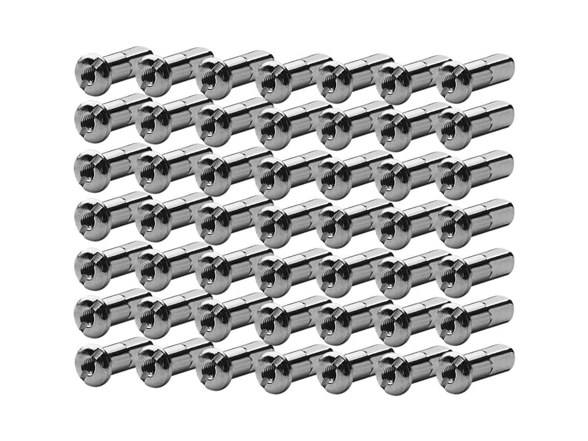 Spoke nipples, chrome, stock-lenghts (42), 1 Cce