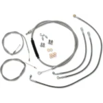 La Chopper SS Braided Cables F/Beach Bar Extra Wide/PullBack ABS LA-8150KT-04