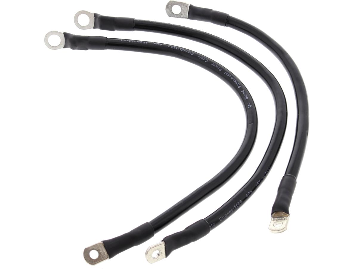 Battery cable kit black, 85-88 fx model, 82-84 fxr, 82-84 fxrs, 83-84 fxrt, 84 fxrsdg 1 All balls