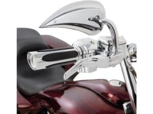 Deep Cut Comfort Grips Chrome 1" Throttle By Wire (Switch Housing Sensor)
