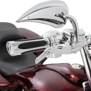 Deep Cut Comfort Grips Chrome 1" Throttle By Wire (Switch Housing Sensor)
