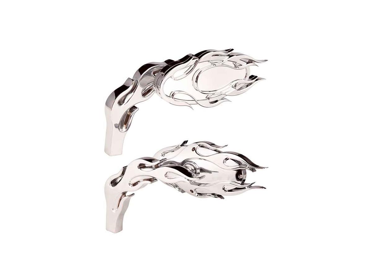 Flamed micro mirror chrome right 1 Arlen ness
